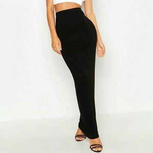 Long Black Pencil Skirt